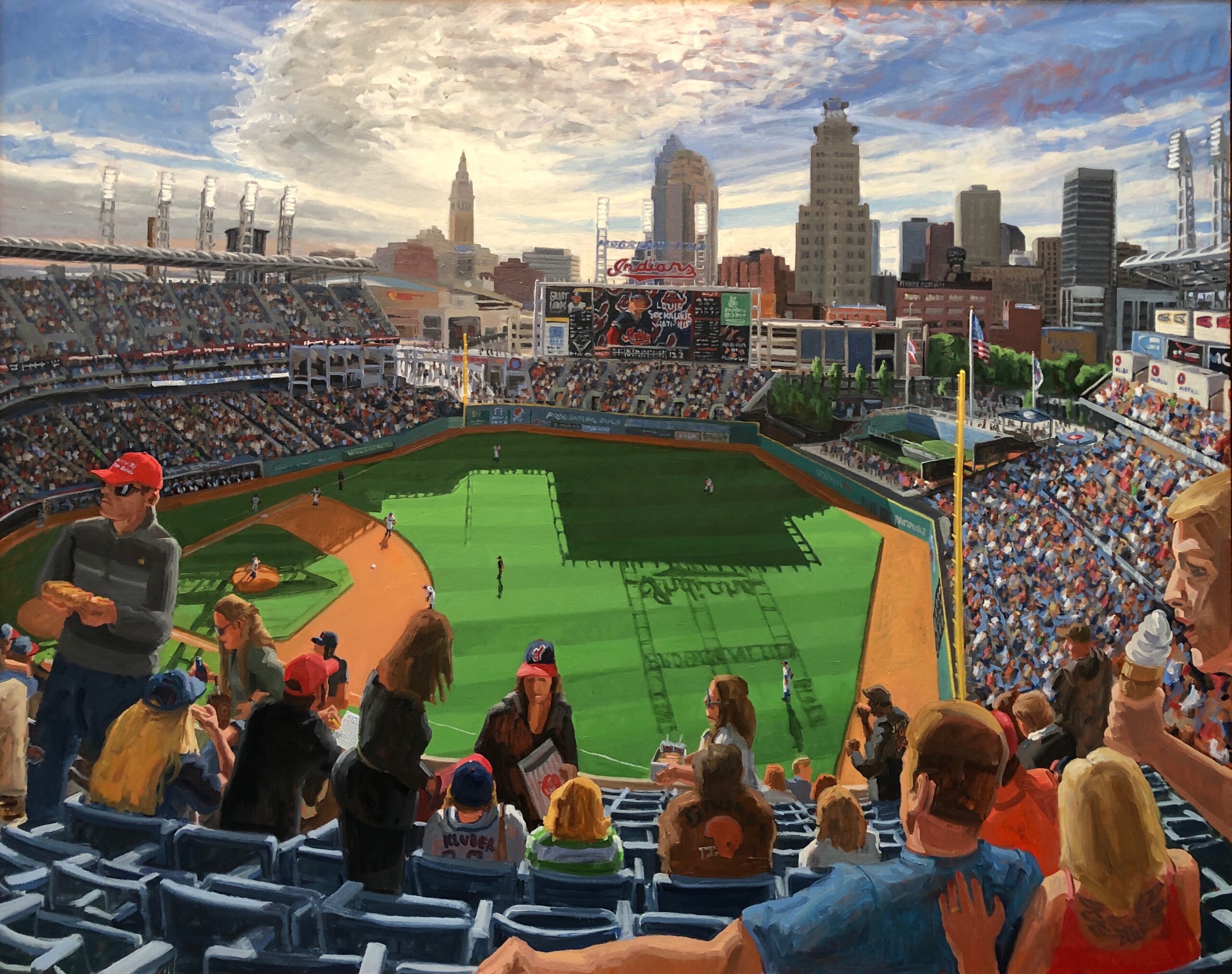 Dollar-Dog-Night-Progressive-Field-Cleveland__-oil-on-canvas-48__x-60__-2018-scaled